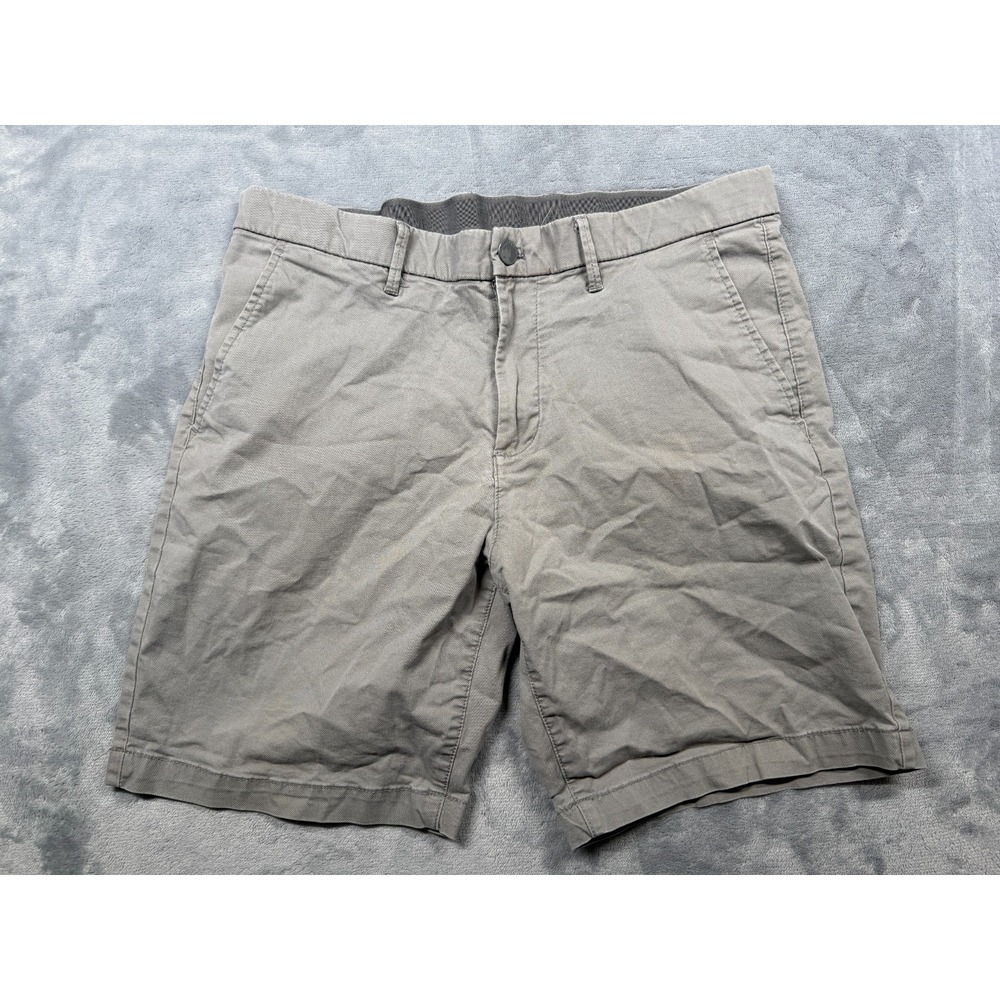 English Laundry Chino Shorts Mens 34 Gray Cotton Casual Mid Rise Work Outdoor